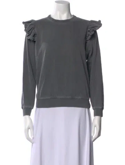 Pre-owned Clare V Crew Neck Long Sleeve Sweatshirt In Gray