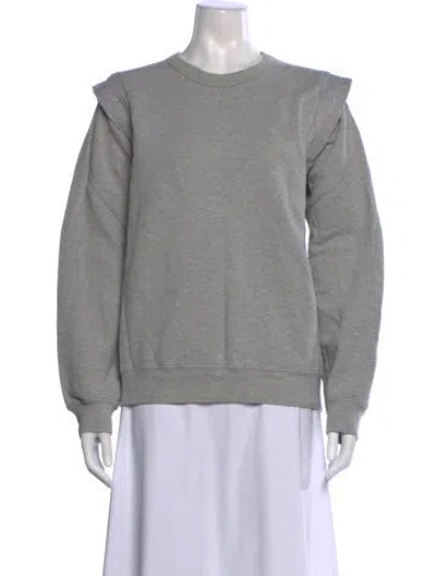 Pre-owned Clare V Crew Neck Long Sleeve Sweatshirt In Gray