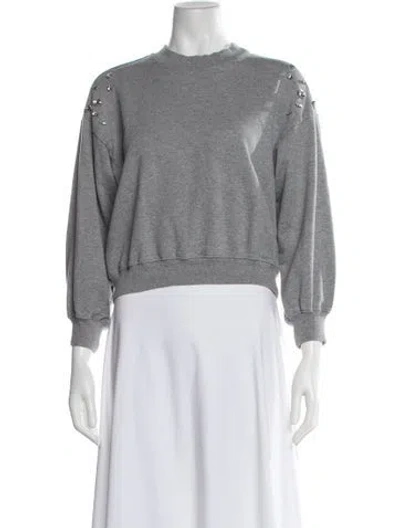 Pre-owned Clare V Crew Neck Long Sleeve Sweatshirt In Gray