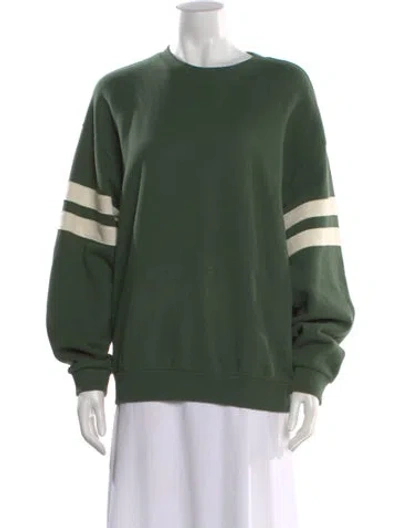 Pre-owned Clare V Crew Neck Long Sleeve Sweatshirt In Green