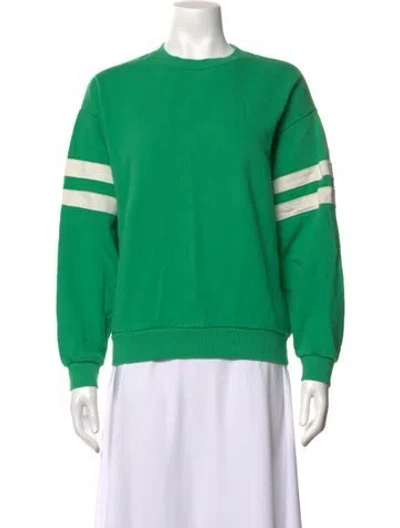 Pre-owned Clare V Crew Neck Long Sleeve Sweatshirt In Green