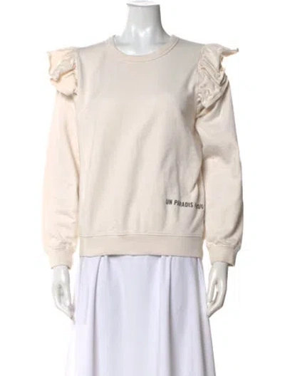 Pre-owned Clare V Crew Neck Long Sleeve Sweatshirt In Neutral