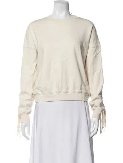 Pre-owned Clare V Crew Neck Long Sleeve Sweatshirt In Neutrals