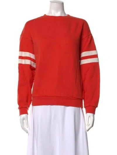 Pre-owned Clare V Crew Neck Long Sleeve Sweatshirt In Red
