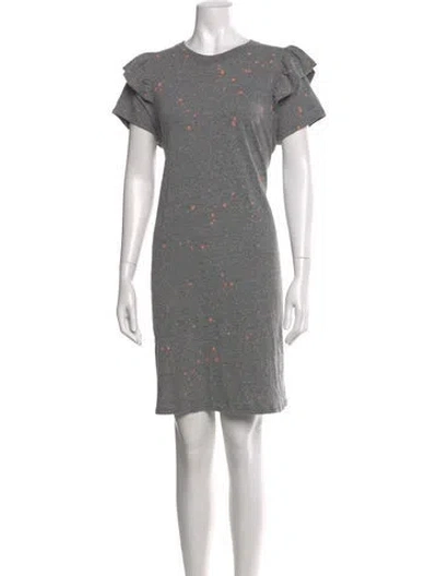Pre-owned Clare V Crew Neck Mini Dress In Gray