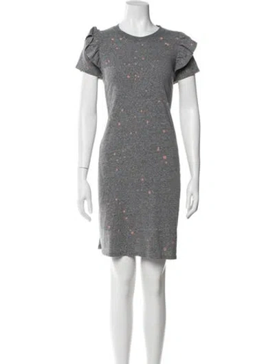 Pre-owned Clare V Crew Neck Mini Dress In Gray