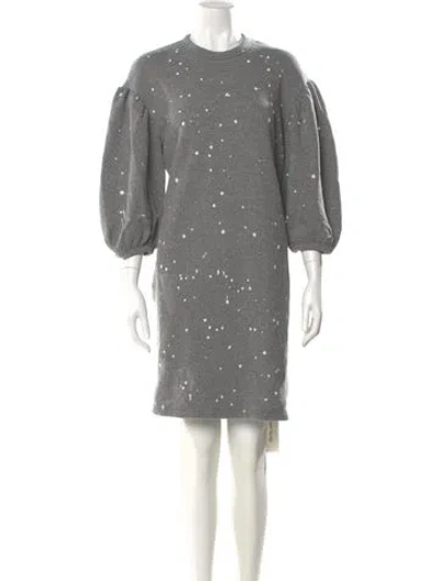 Pre-owned Clare V Crew Neck Mini Dress In Multi