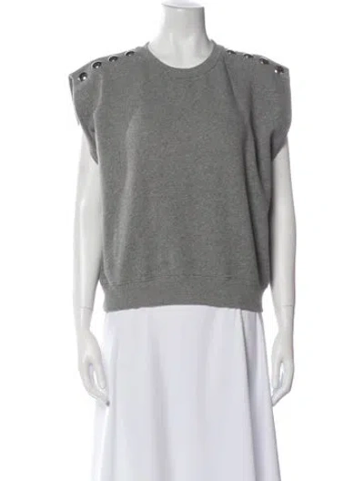 Pre-owned Clare V Crew Neck Short Sleeve Sweatshirt In Gray