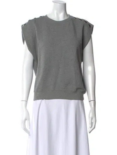 Pre-owned Clare V Crew Neck Short Sleeve Sweatshirt In Grey