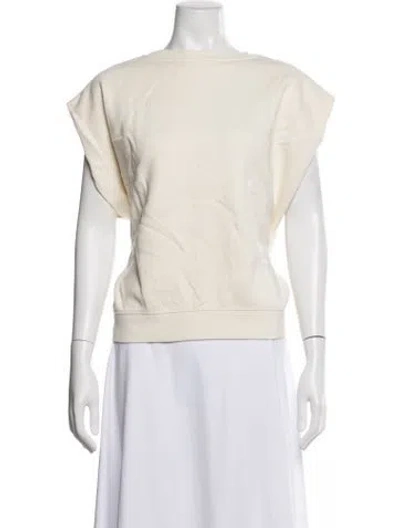 Pre-owned Clare V Crew Neck Short Sleeve Sweatshirt In Neutral