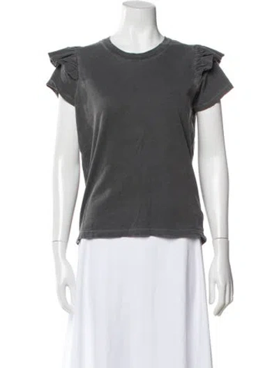 Pre-owned Clare V Crew Neck Short Sleeve T-shirt In Gray