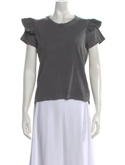 Pre-owned Clare V Crew Neck Short Sleeve T-shirt In Gray