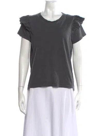 Pre-owned Clare V Crew Neck Short Sleeve T-shirt In Grey