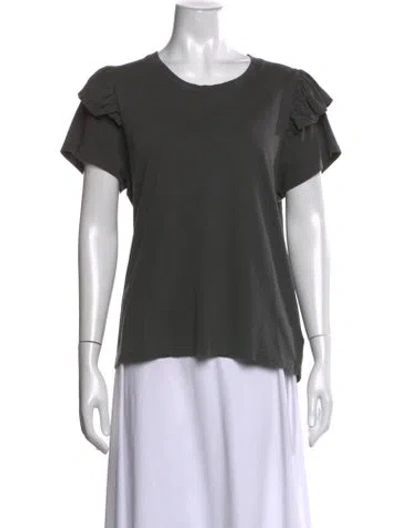 Pre-owned Clare V Crew Neck Short Sleeve T-shirt In Grey