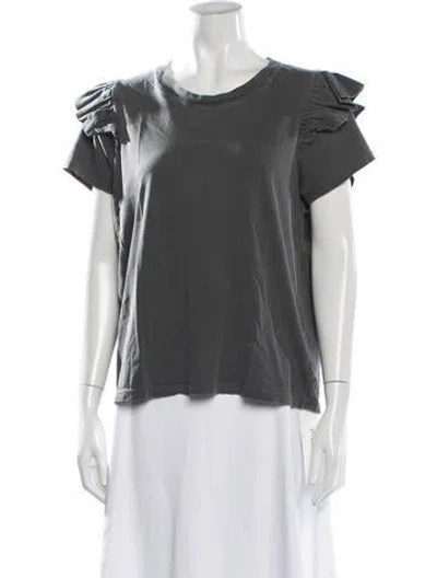 Pre-owned Clare V Crew Neck Short Sleeve T-shirt In Grey