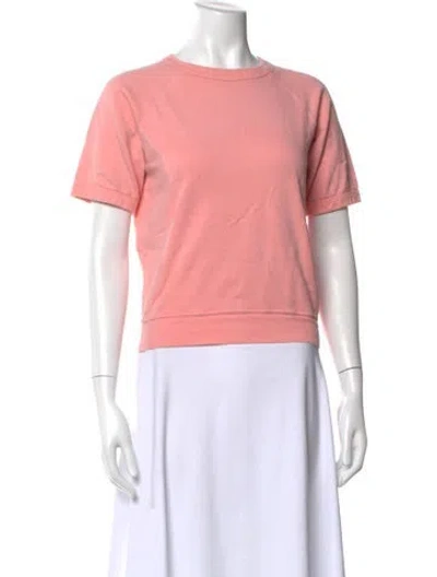 Pre-owned Clare V Crew Neck Short Sleeve T-shirt In Pink