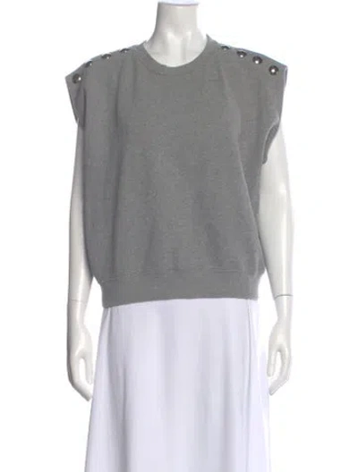 Pre-owned Clare V Crew Neck Sleeveless Sweatshirt In Gray