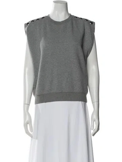 Pre-owned Clare V Crew Neck Sleeveless Sweatshirt In Gray