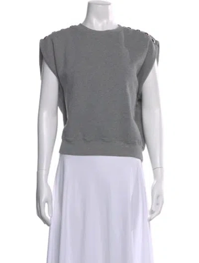 Pre-owned Clare V Crew Neck Sleeveless Sweatshirt In Gray