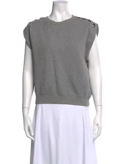 Pre-owned Clare V Crew Neck Sleeveless Sweatshirt In Grey