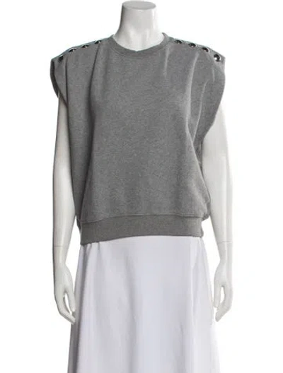 Pre-owned Clare V Crew Neck Sleeveless Sweatshirt In Grey