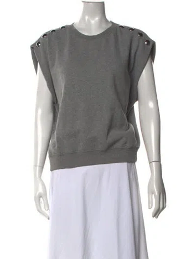Pre-owned Clare V Crew Neck Sleeveless Sweatshirt In Grey