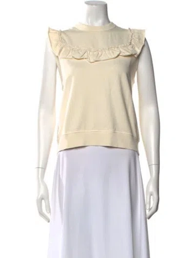 Pre-owned Clare V Crew Neck Sleeveless Sweatshirt W/ Tags In Neutral
