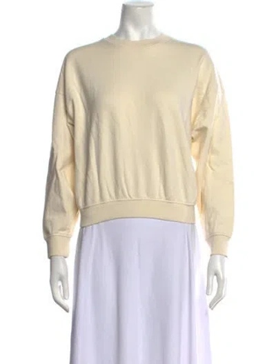 Pre-owned Clare V Crew Neck Sweater In White
