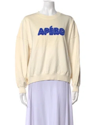 Pre-owned Clare V Crew Neck Sweatshirt In Neutrals