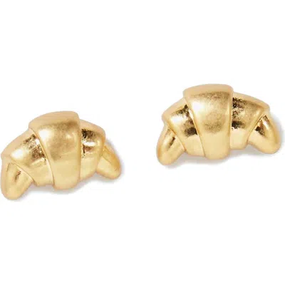 Clare V . Croissant Stud Earrings In Gold