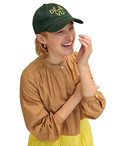 Clare V Deja Vu Baseball Hat In Green
