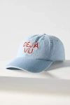 Clare V Déjà Vu Denim Baseball Cap In Blue