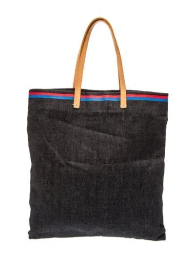 Pre-owned Clare V Denim Tote In Black