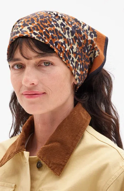 Clare V . Double Jag Bandana Scarf In Brown