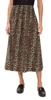 Clare V Double Jaguar Zoe Skirt Caramel Multi In Brown