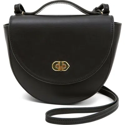 Clare V . Elodie Leather Crossbody Bag In Black