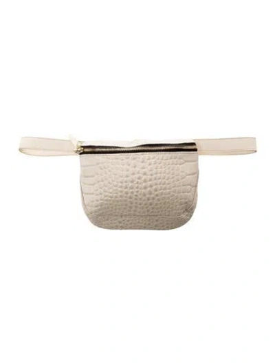 Pre-owned Clare V Embossed Leather Belt Bag In Neutral