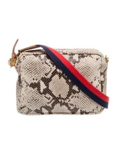 Pre-owned Clare V Embossed Leather Crossbody Bag In Multi