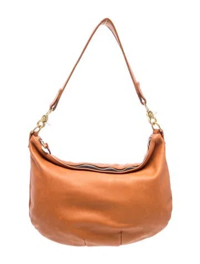 Pre-owned Clare V Embossed Leather Hobo In Brown