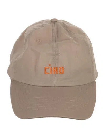 Pre-owned Clare V Embroidered Baseball Cap In Orange