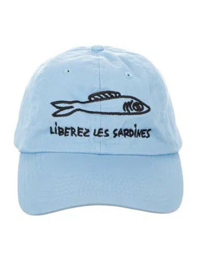 Pre-owned Clare V Embroidered Casual Cap In Blue