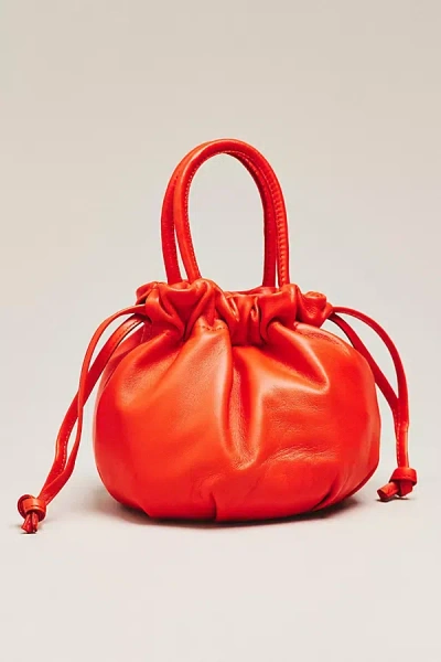 Clare V Emma Leather Top Handle Bag In Orange