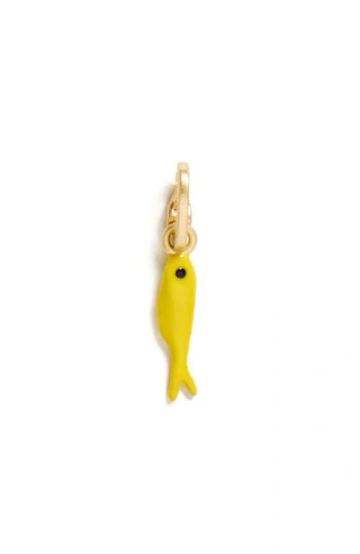 Clare V . Enamel Sardine Charm In Yellow