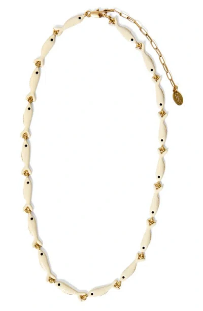 Clare V . Enamel Sardine Necklace In Neutral