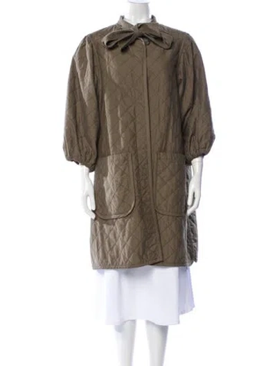 Pre-owned Clare V Faux Fur Jacket In Green