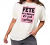 Clare V Original Tee With Fete De La Musique In Cream In Multi