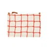 Clare V Flat Clutch With Tabs In Natural & Poppy