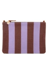 Clare V . Flat Stripe Canvas Clutch In Multi