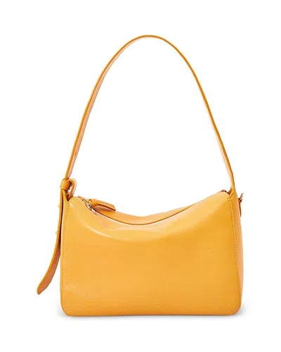 CLARE V FLEURINE LEATHER SHOULDER BAG