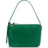Clare V . Fleurine Leather Shoulder Bag In Green